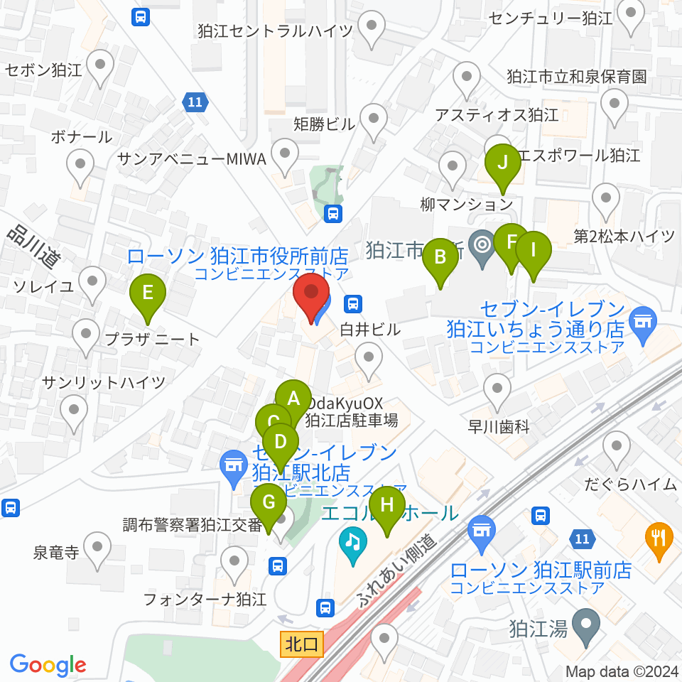 狛江add9th周辺の駐車場・コインパーキング一覧地図
