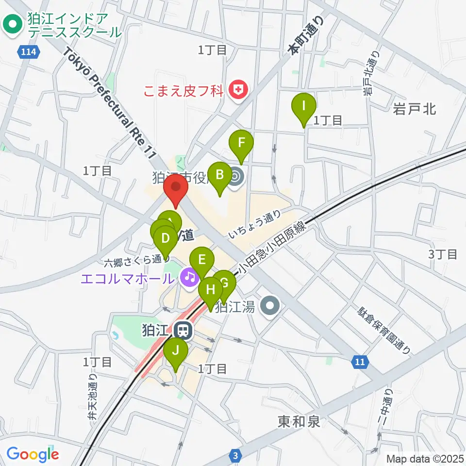 狛江add9th周辺の駐車場・コインパーキング一覧地図