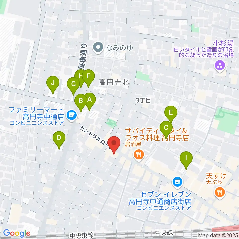 高円寺コクテイル書房周辺の駐車場・コインパーキング一覧地図