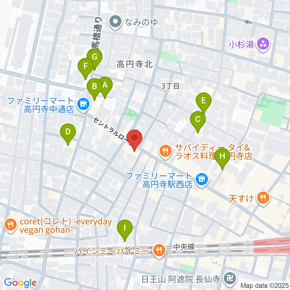 高円寺コクテイル書房周辺の駐車場・コインパーキング一覧地図