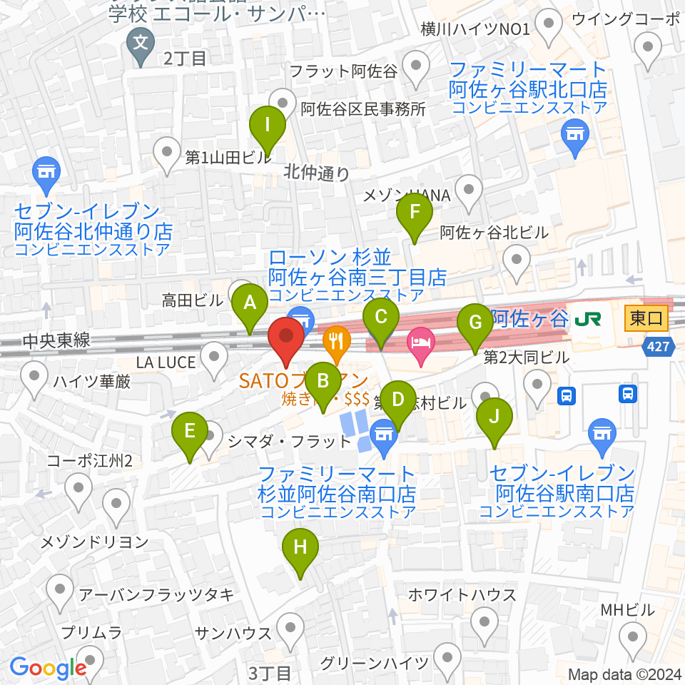 ONE VIBES周辺の駐車場・コインパーキング一覧地図