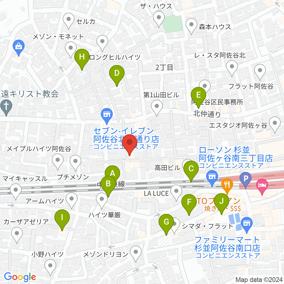 名曲喫茶ヴィオロン周辺の駐車場・コインパーキング一覧地図