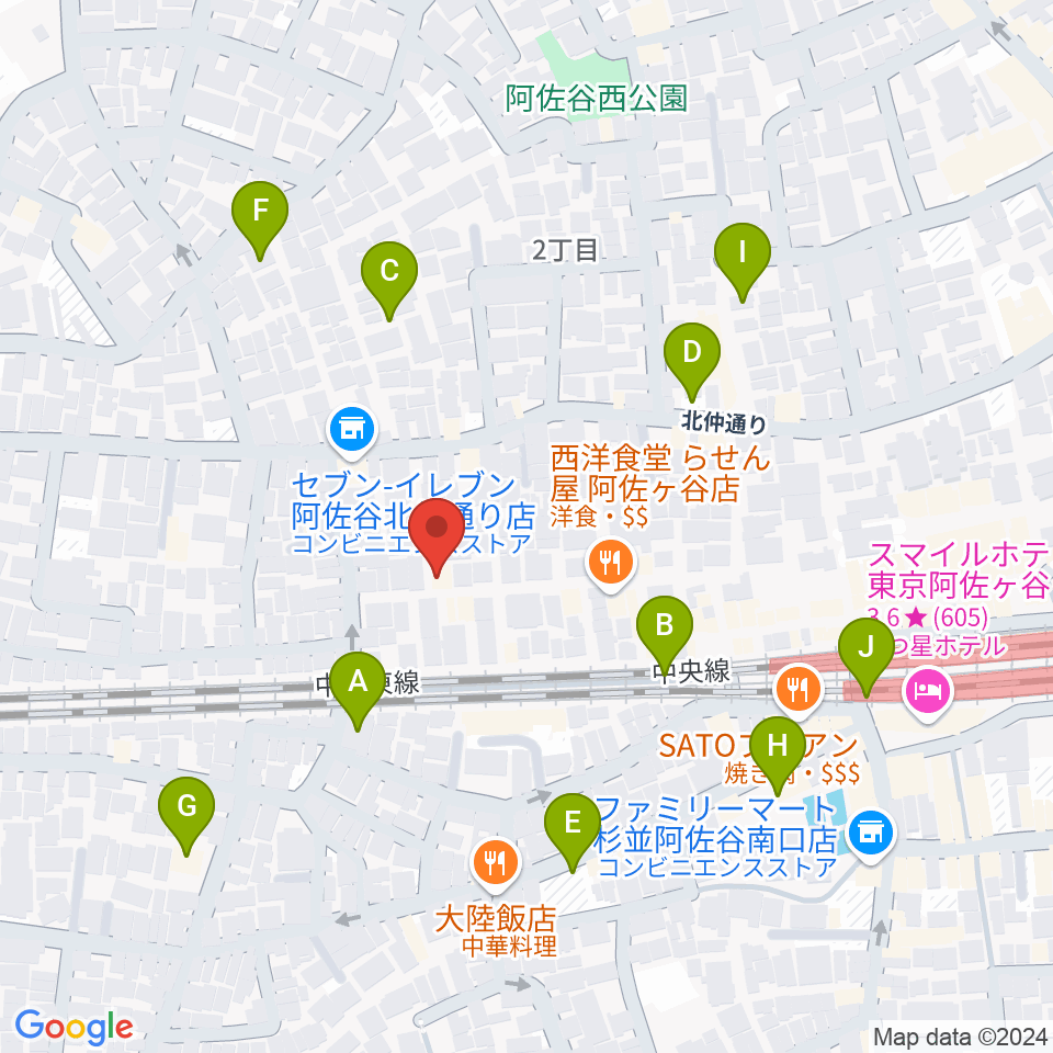 名曲喫茶ヴィオロン周辺の駐車場・コインパーキング一覧地図