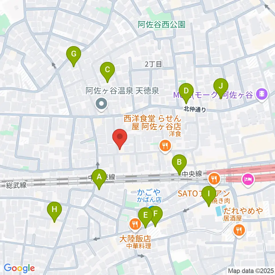 名曲喫茶ヴィオロン周辺の駐車場・コインパーキング一覧地図