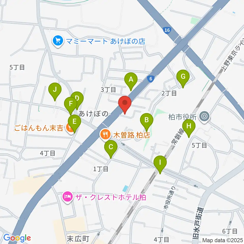 柏アライブ周辺の駐車場・コインパーキング一覧地図