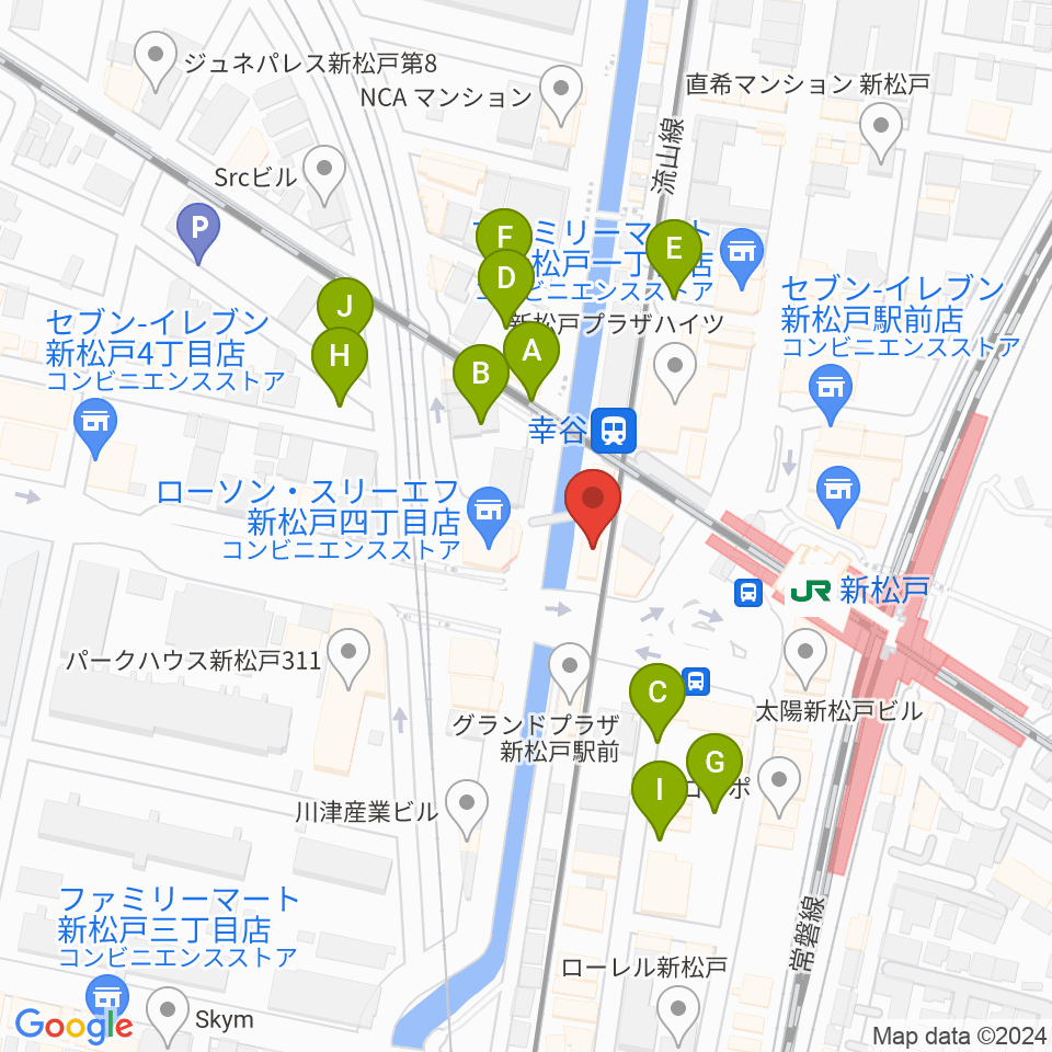 新松戸FIREBIRD周辺の駐車場・コインパーキング一覧地図