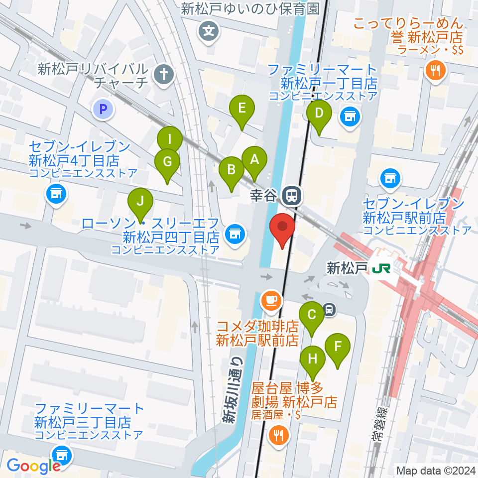 新松戸FIREBIRD周辺の駐車場・コインパーキング一覧地図