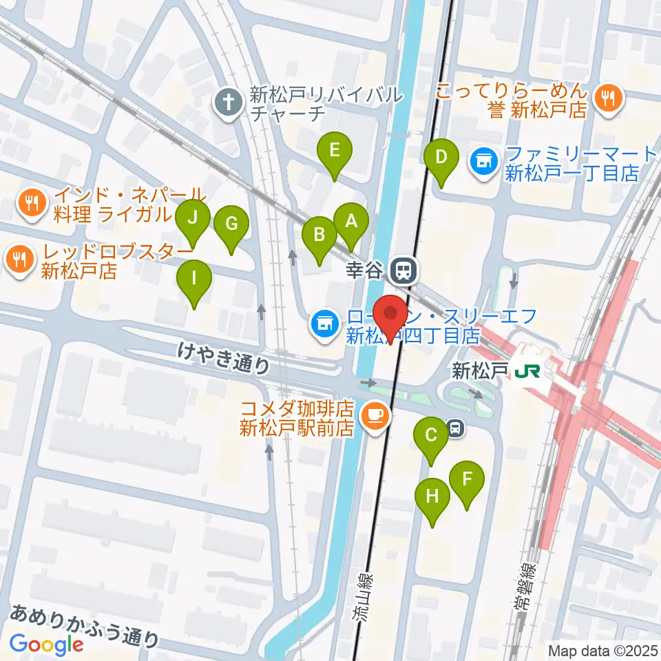 新松戸FIREBIRD周辺の駐車場・コインパーキング一覧地図