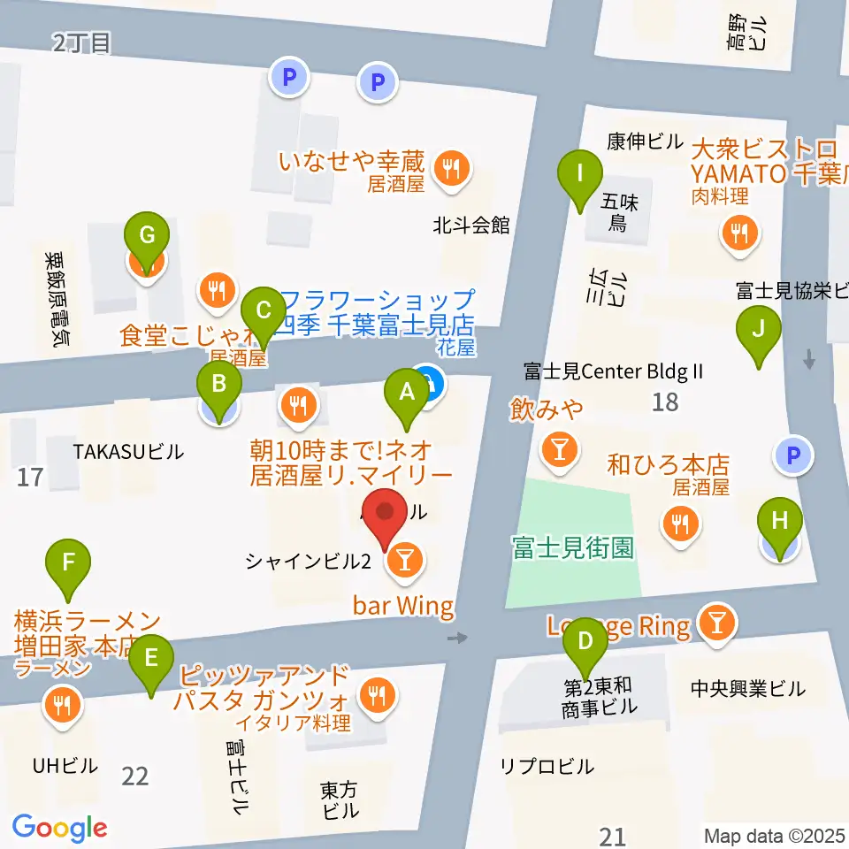 エイティワンクラブ周辺の駐車場・コインパーキング一覧地図