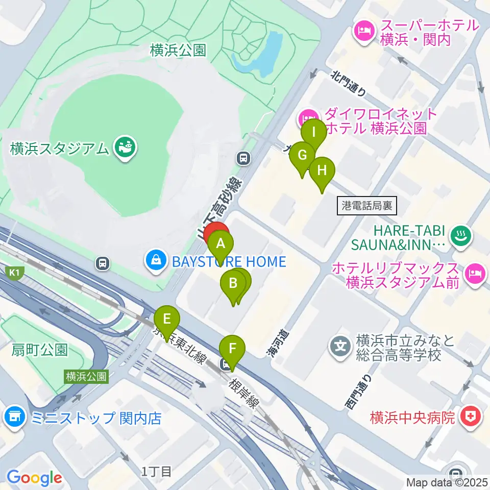 横浜セブンスアベニュー周辺の駐車場・コインパーキング一覧地図