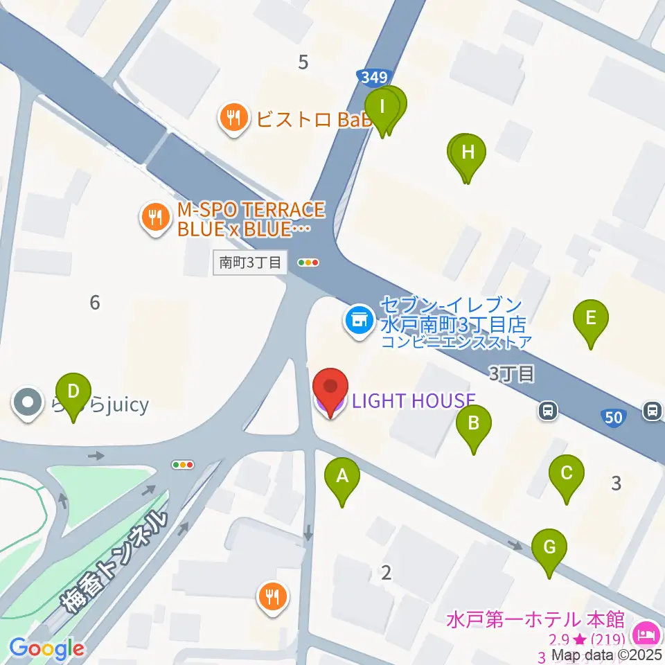 水戸ライトハウス周辺の駐車場・コインパーキング一覧地図