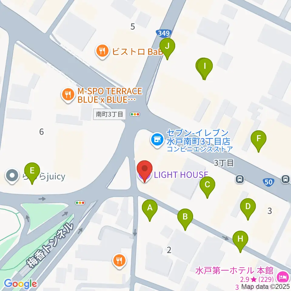 水戸ライトハウス周辺の駐車場・コインパーキング一覧地図