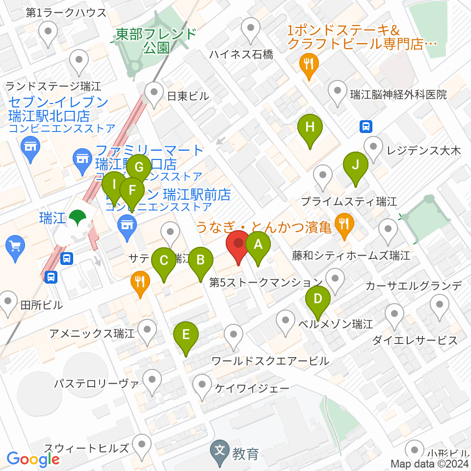 瑞江HOTコロッケ周辺の駐車場・コインパーキング一覧地図