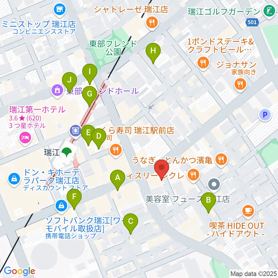 瑞江HOTコロッケ周辺の駐車場・コインパーキング一覧地図