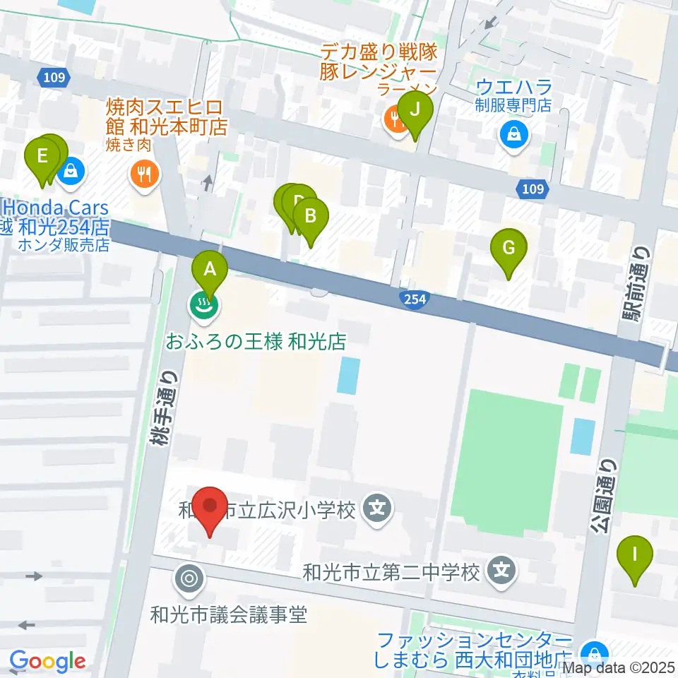 和光市民文化センター サンアゼリア周辺の駐車場・コインパーキング一覧地図