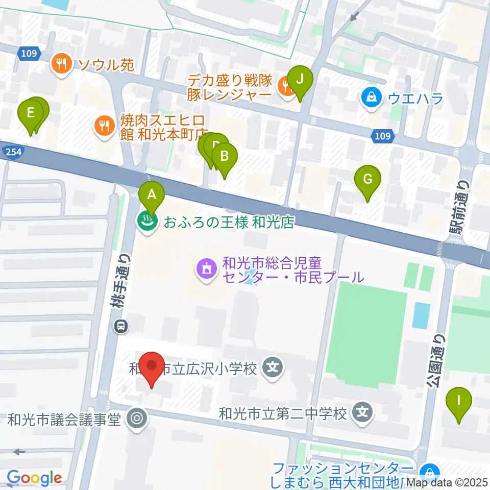 和光市民文化センター サンアゼリア周辺の駐車場・コインパーキング一覧地図