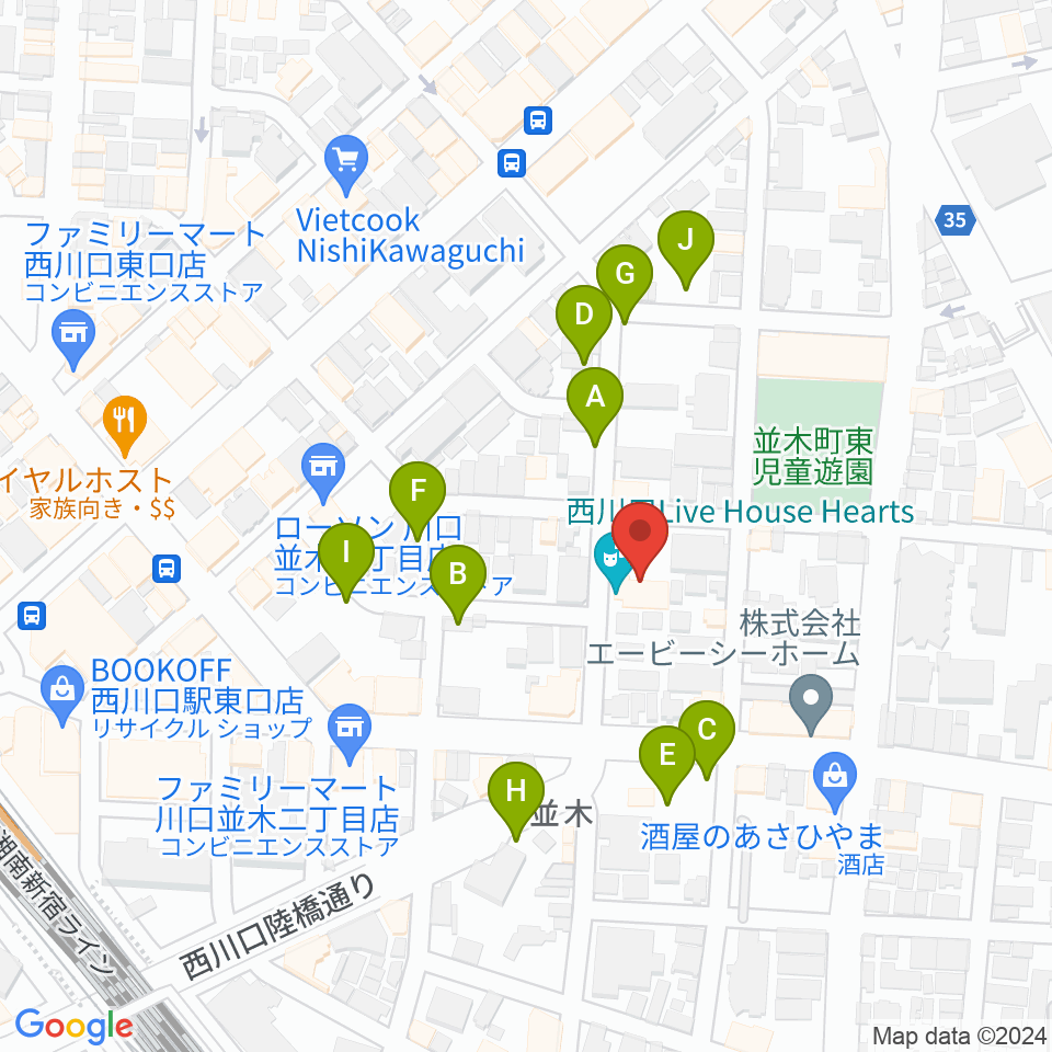 西川口Hearts周辺の駐車場・コインパーキング一覧地図