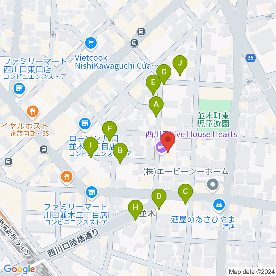 西川口Hearts周辺の駐車場・コインパーキング一覧地図