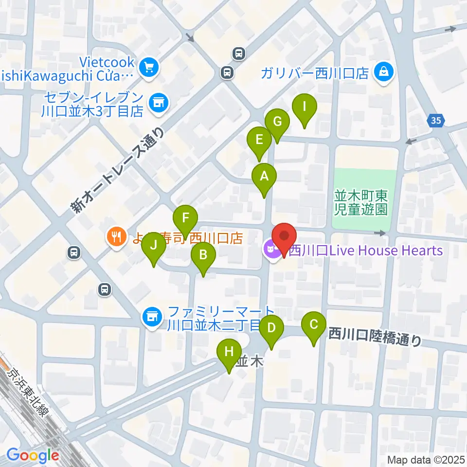西川口Hearts周辺の駐車場・コインパーキング一覧地図