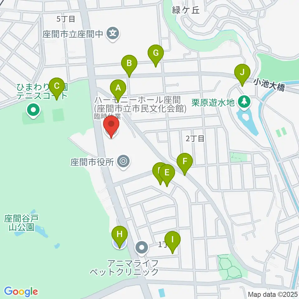 ハーモニーホール座間周辺の駐車場・コインパーキング一覧地図