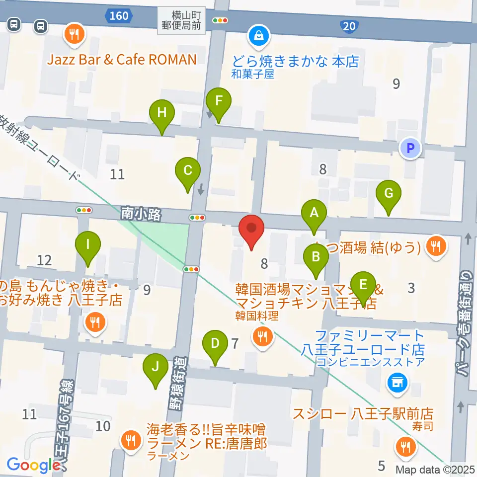 びー玉周辺の駐車場・コインパーキング一覧地図