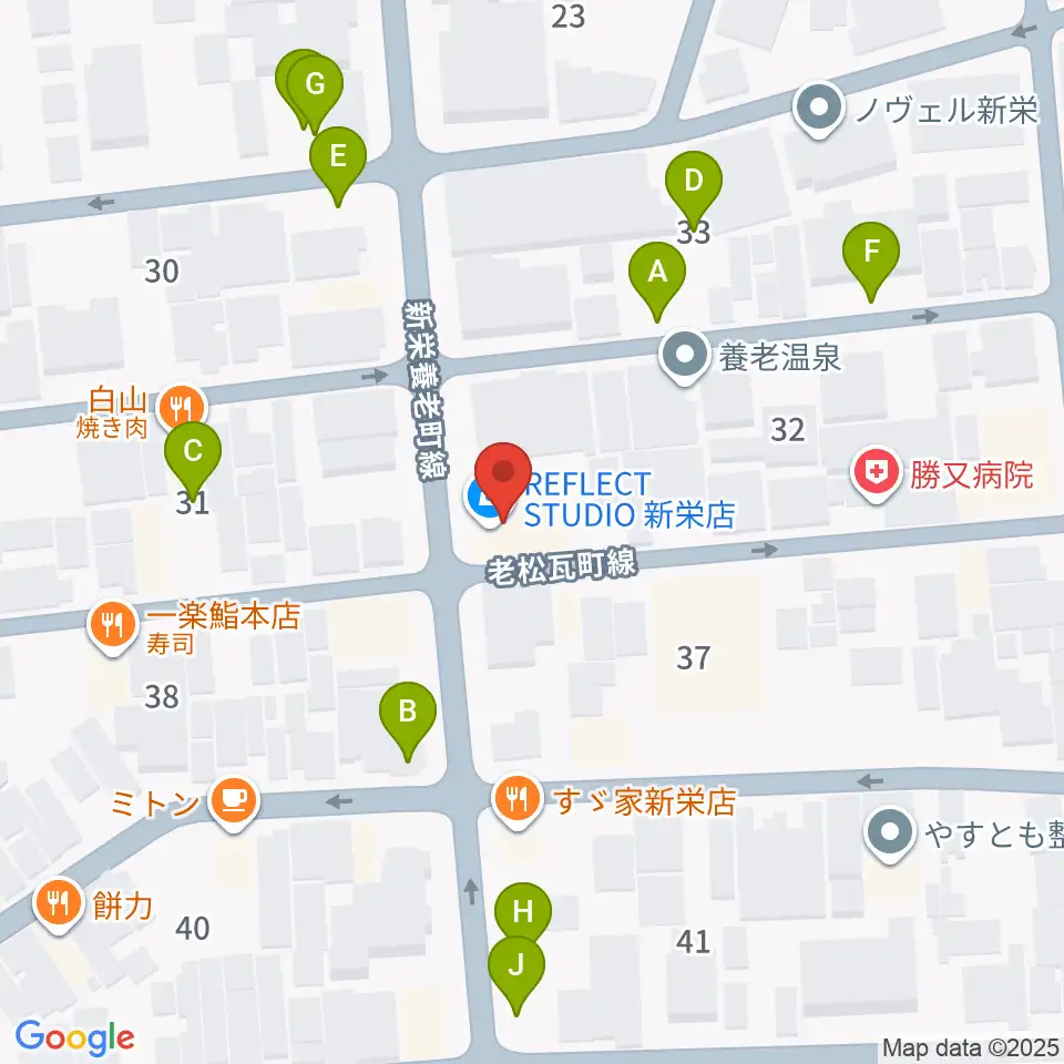 リフレクトスタジオ新栄店周辺の駐車場・コインパーキング一覧地図
