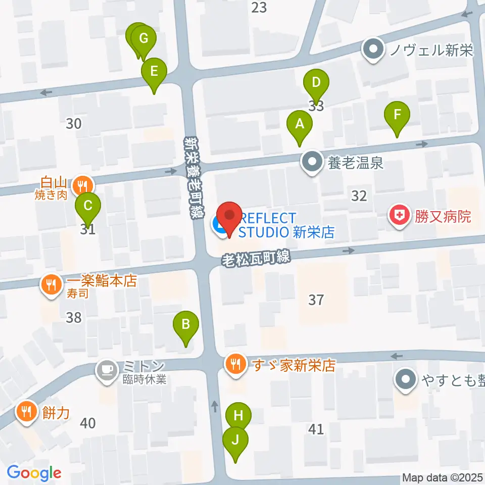 リフレクトスタジオ新栄店周辺の駐車場・コインパーキング一覧地図