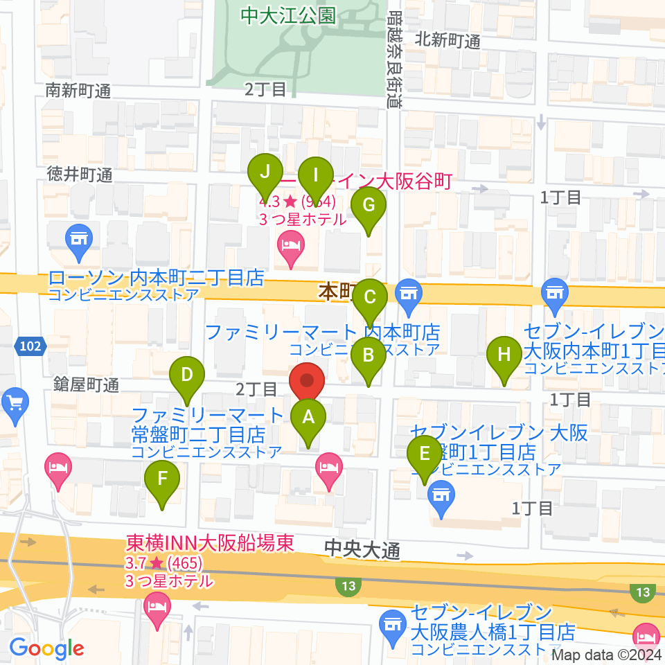 Hit Studio TANIYON周辺の駐車場・コインパーキング一覧地図