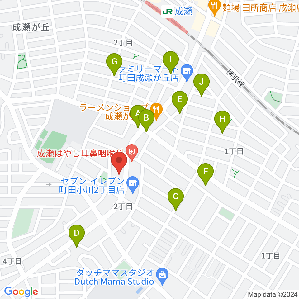 成瀬クロップ周辺の駐車場・コインパーキング一覧地図