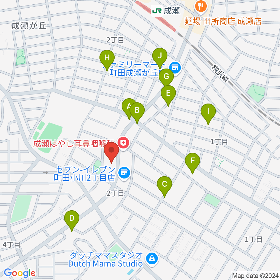 成瀬クロップ周辺の駐車場・コインパーキング一覧地図