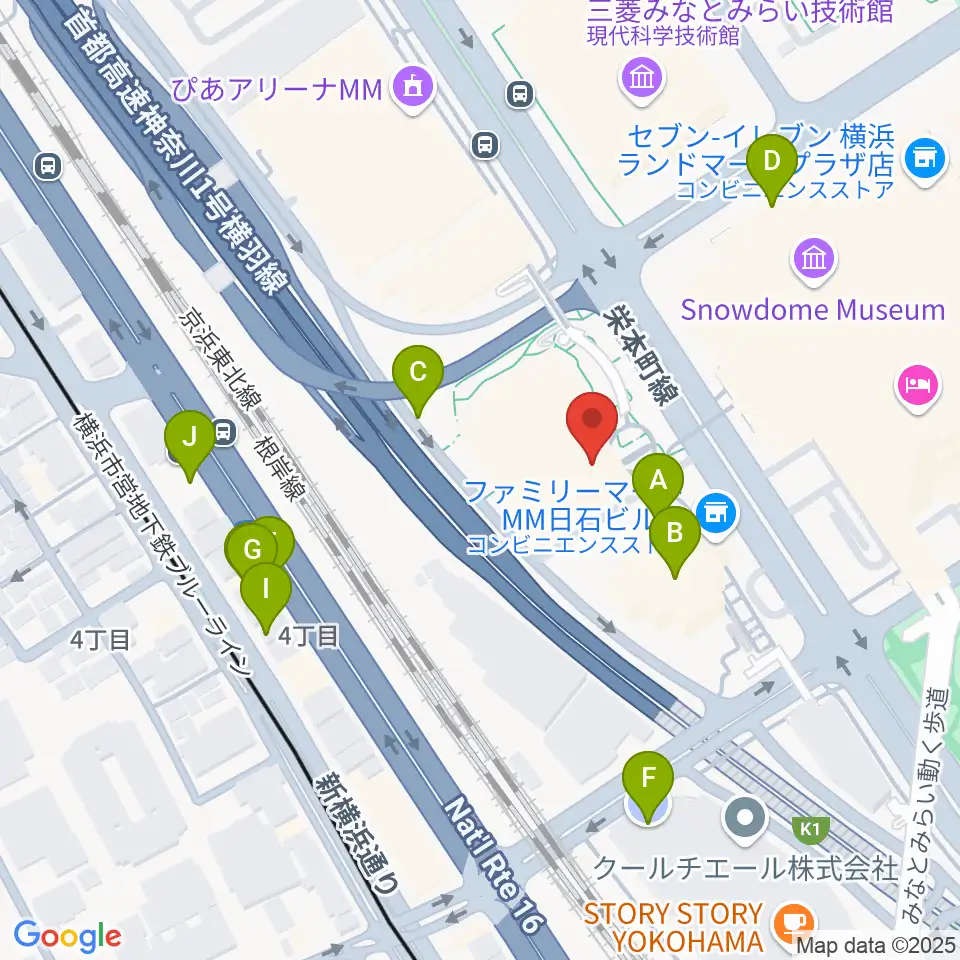 はまぎんホール ヴィアマーレ周辺の駐車場・コインパーキング一覧地図