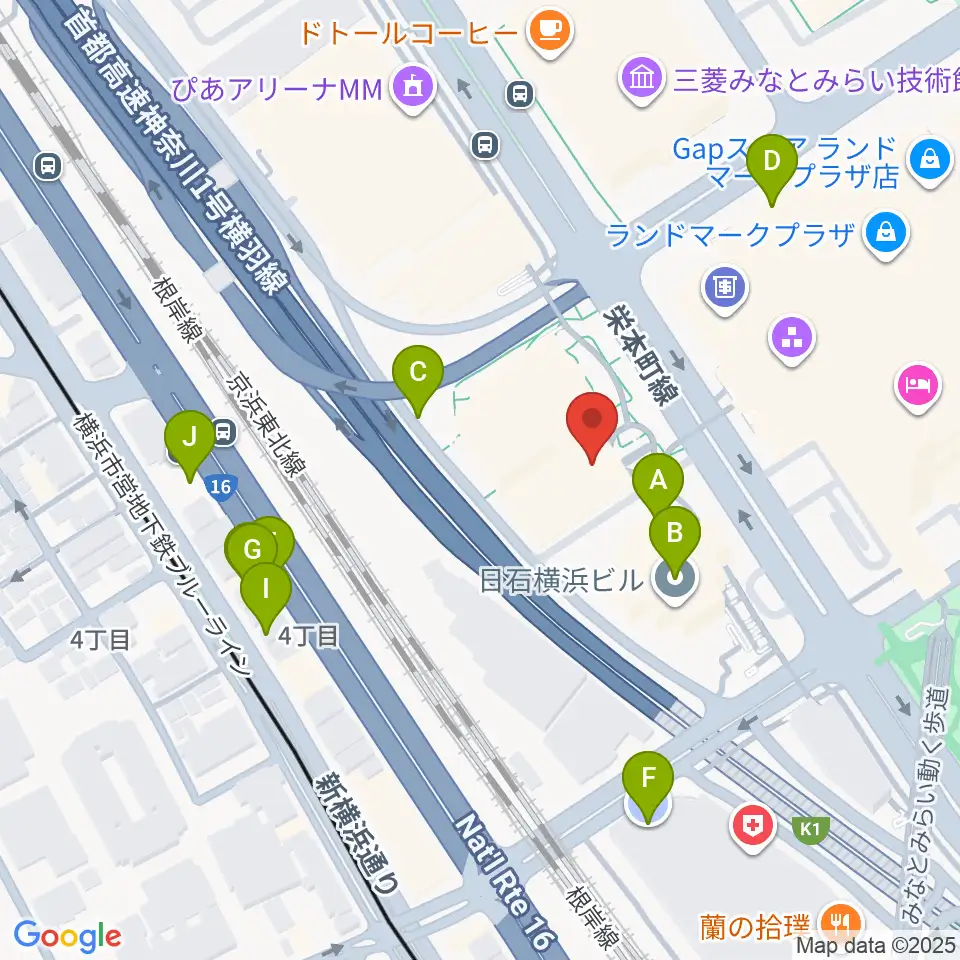 はまぎんホール ヴィアマーレ周辺の駐車場・コインパーキング一覧地図