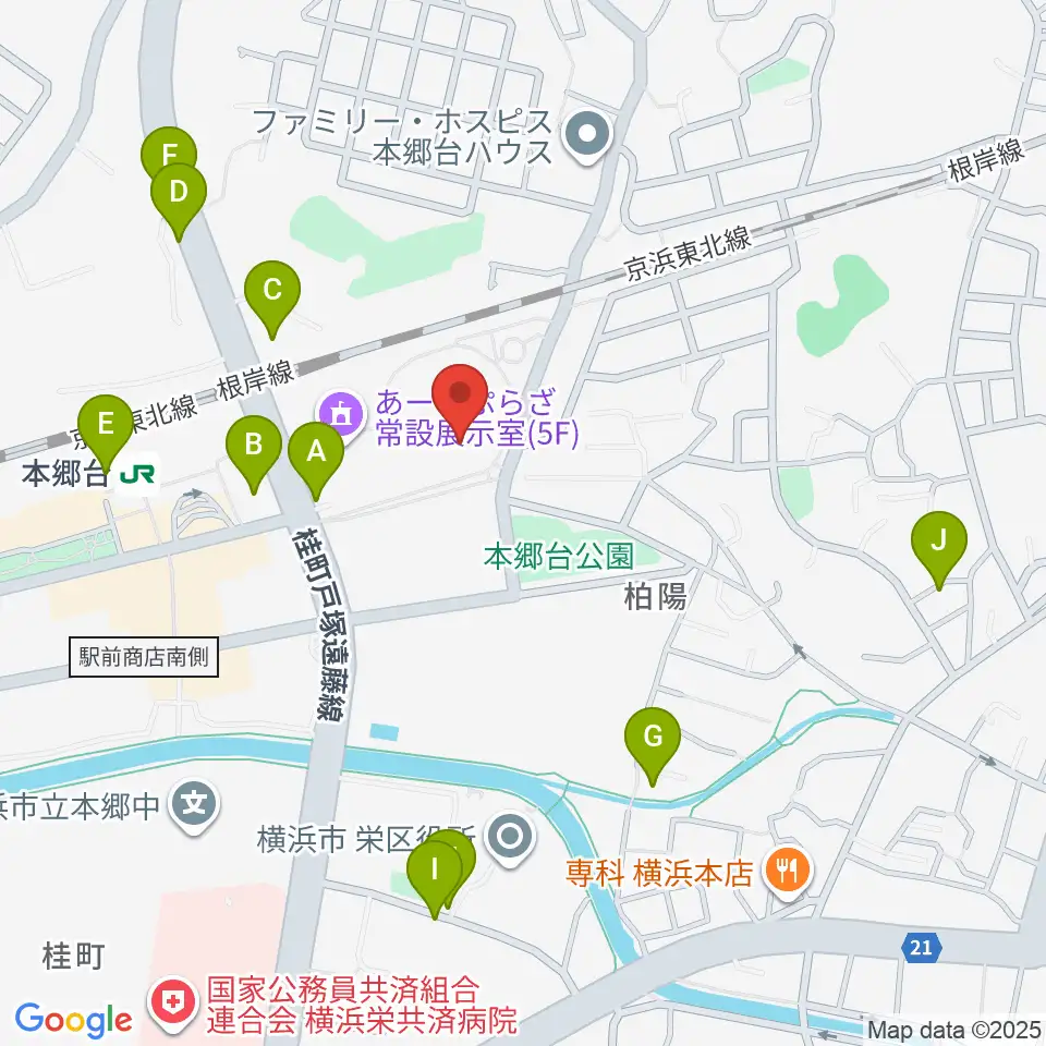 横浜市栄区民文化センター リリス周辺の駐車場・コインパーキング一覧地図