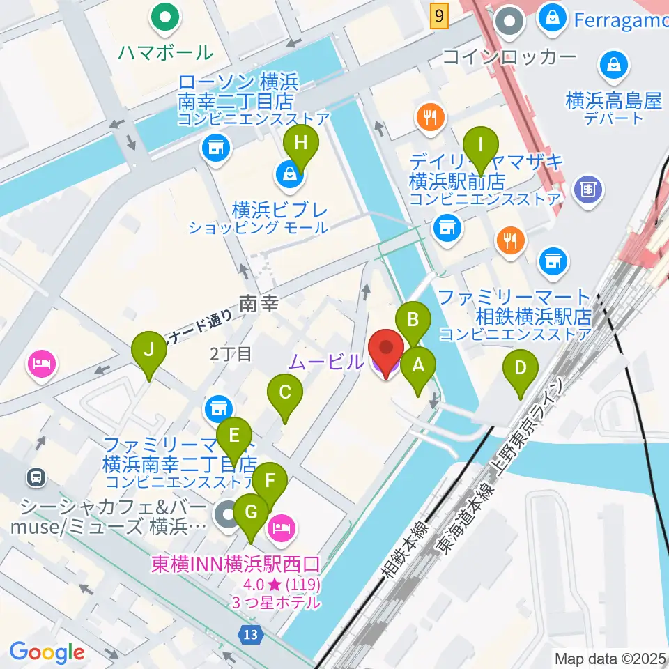 横浜サムズアップ周辺の駐車場・コインパーキング一覧地図