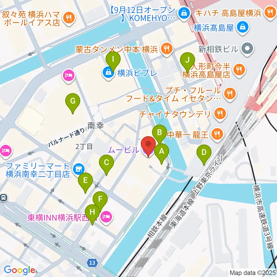 横浜サムズアップ周辺の駐車場・コインパーキング一覧地図