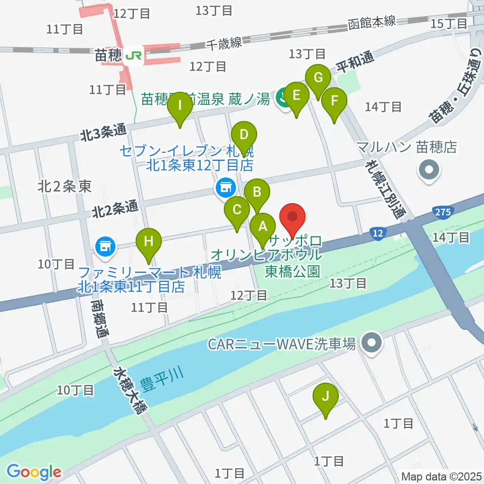 スタジオマグナム周辺の駐車場・コインパーキング一覧地図
