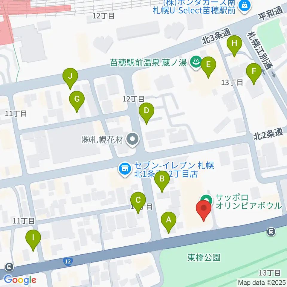 スタジオマグナム周辺の駐車場・コインパーキング一覧地図