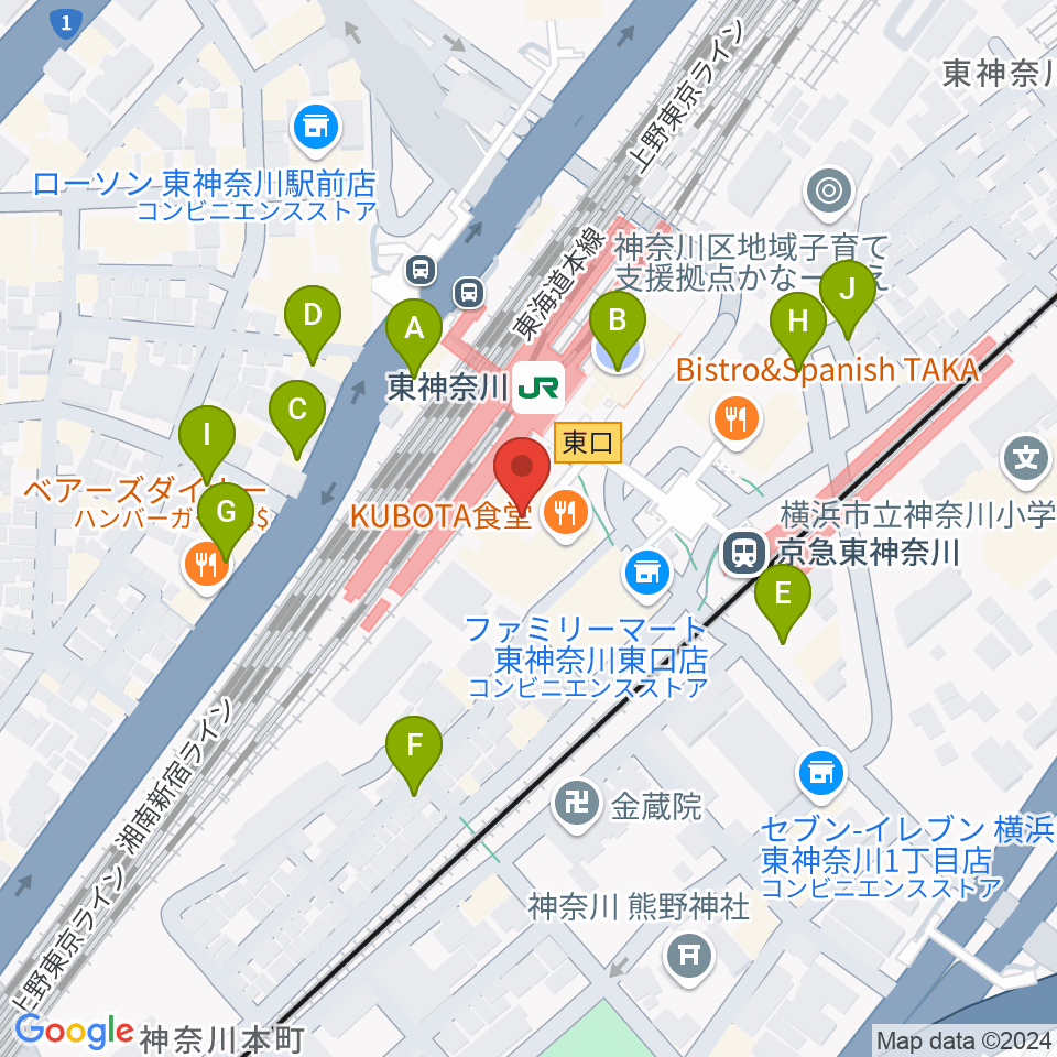 かなっくホール周辺の駐車場・コインパーキング一覧地図