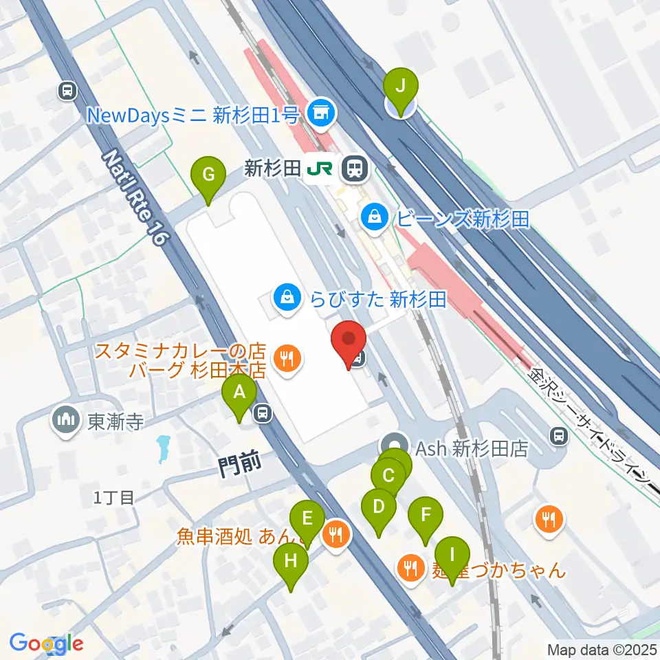 磯子区民文化センター杉田劇場周辺の駐車場・コインパーキング一覧地図