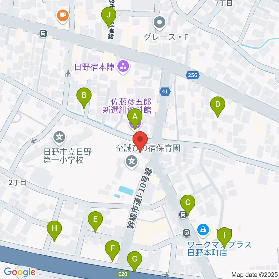 日野音楽教室周辺の駐車場・コインパーキング一覧地図