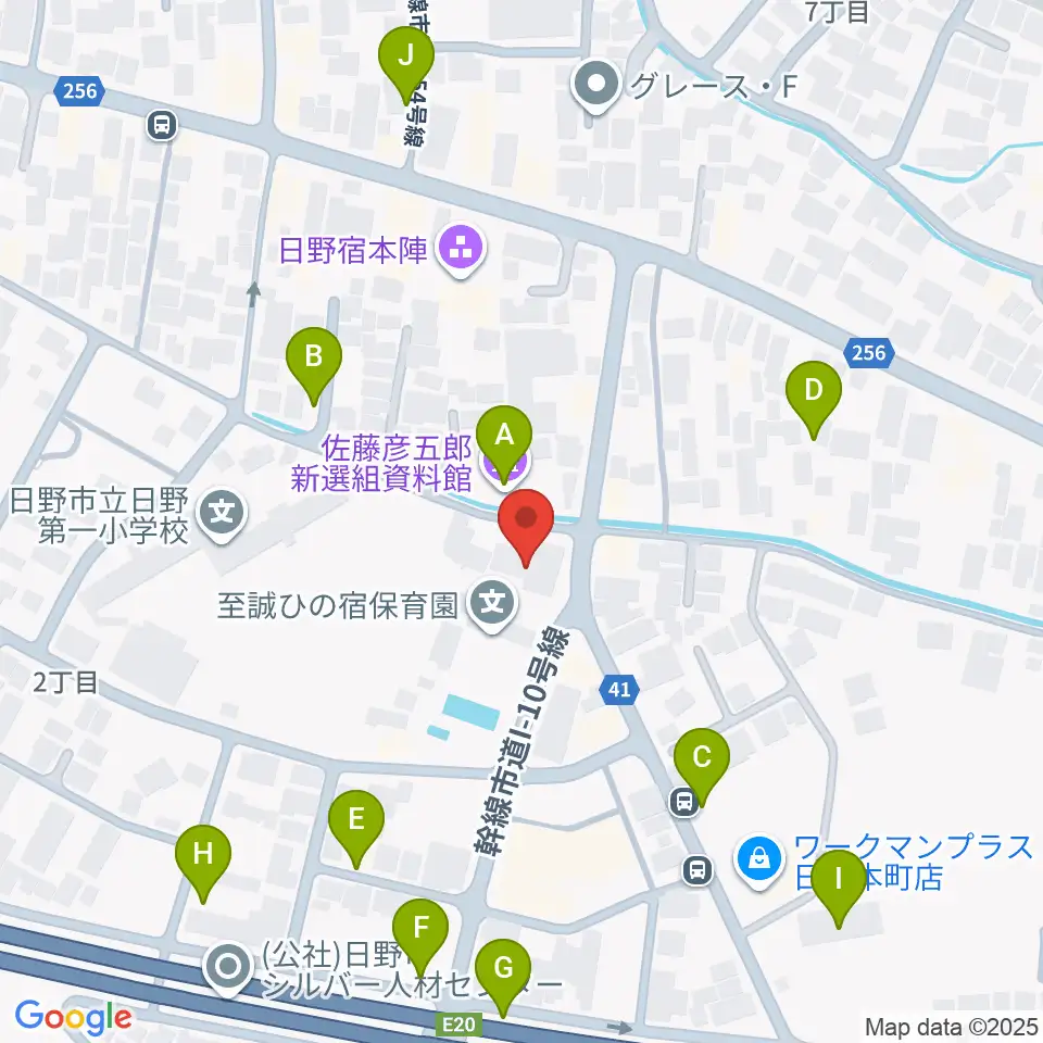 日野音楽教室周辺の駐車場・コインパーキング一覧地図