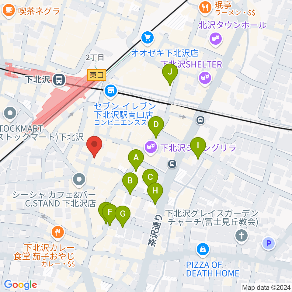 下北沢モナレコード周辺の駐車場・コインパーキング一覧地図