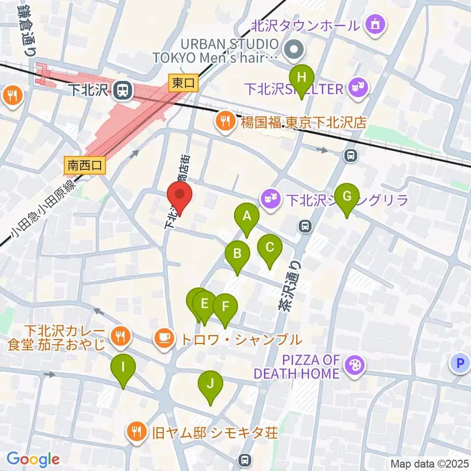 下北沢モナレコード周辺の駐車場・コインパーキング一覧地図