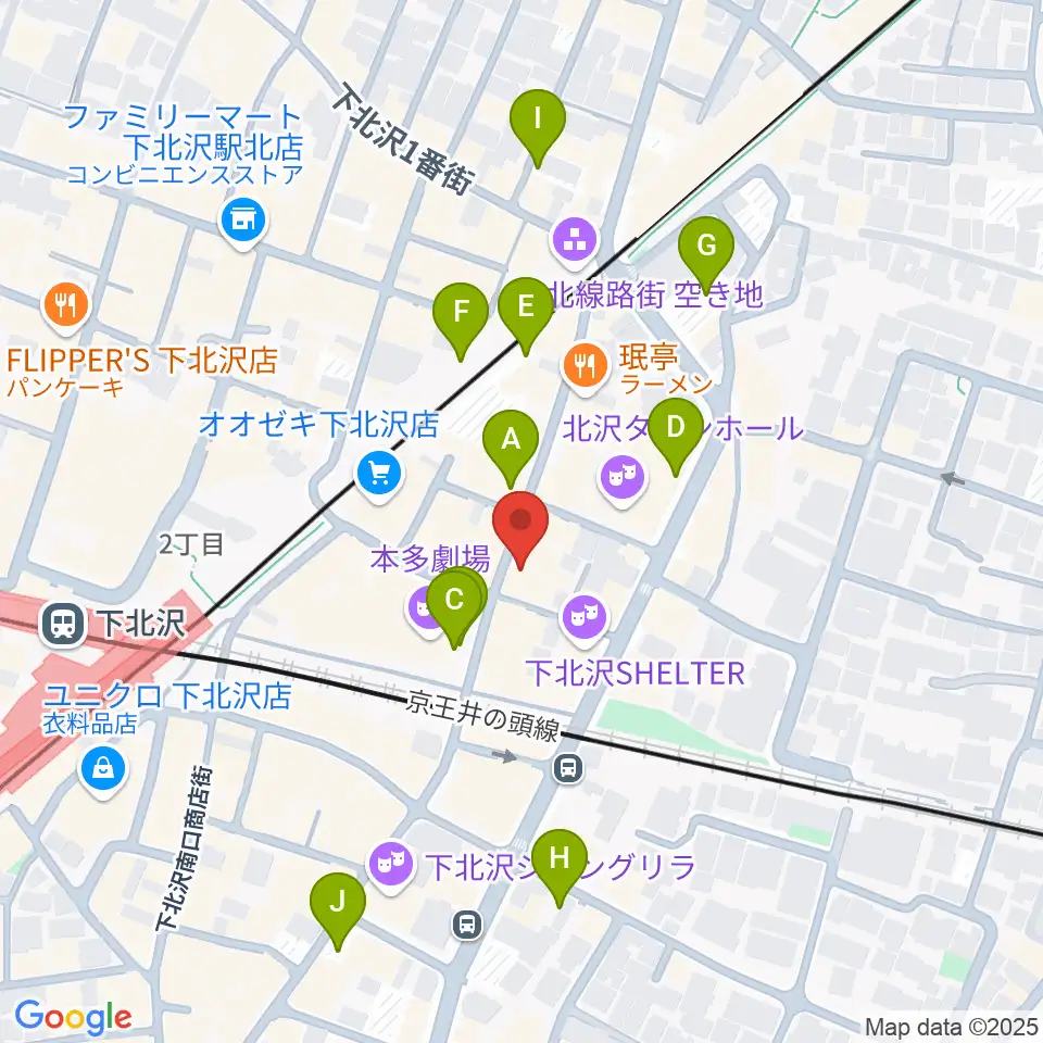 下北沢 music bar rpm周辺の駐車場・コインパーキング一覧地図