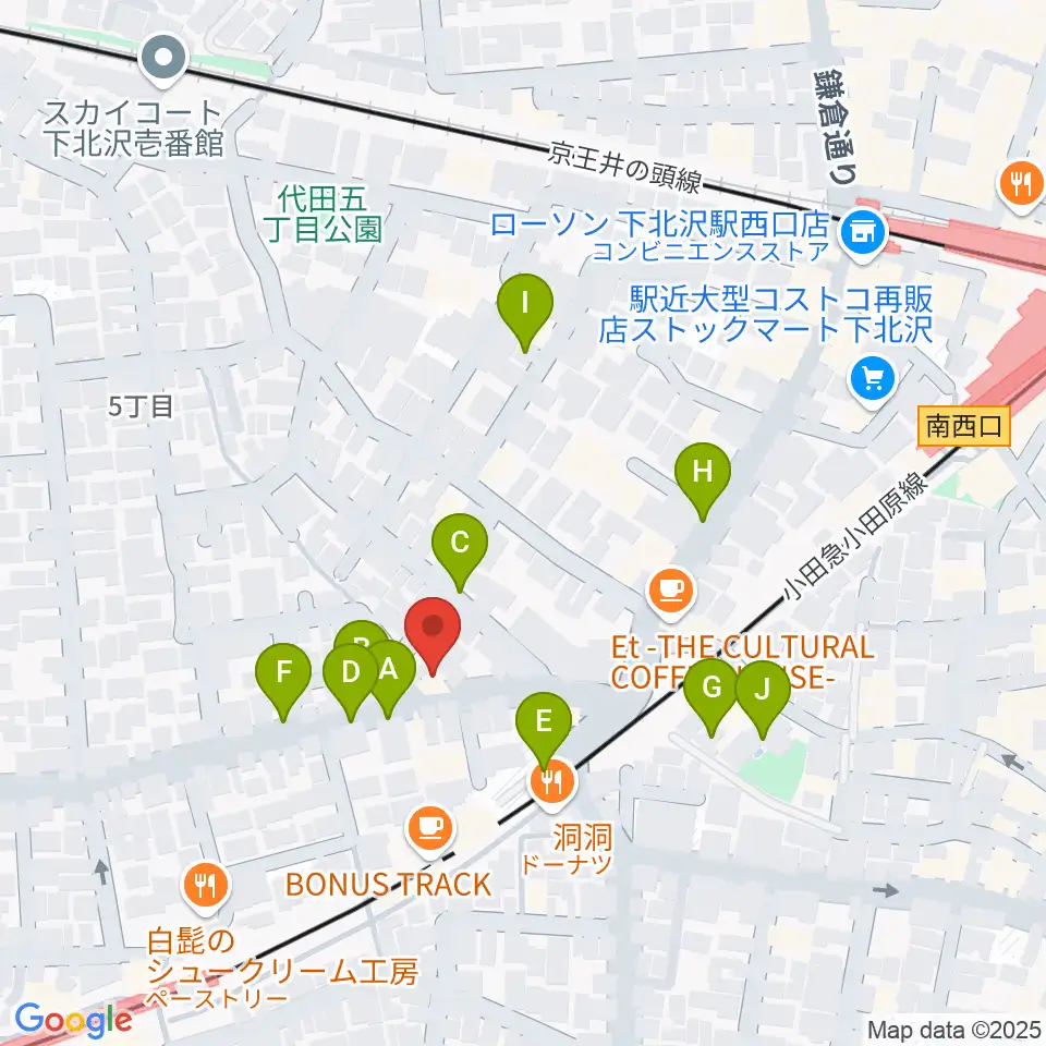 下北沢ボイスファクトリー周辺の駐車場・コインパーキング一覧地図