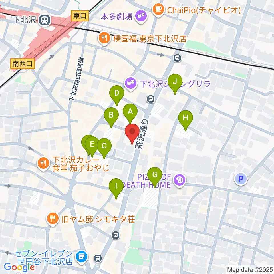 下北沢MOSAiC周辺の駐車場・コインパーキング一覧地図
