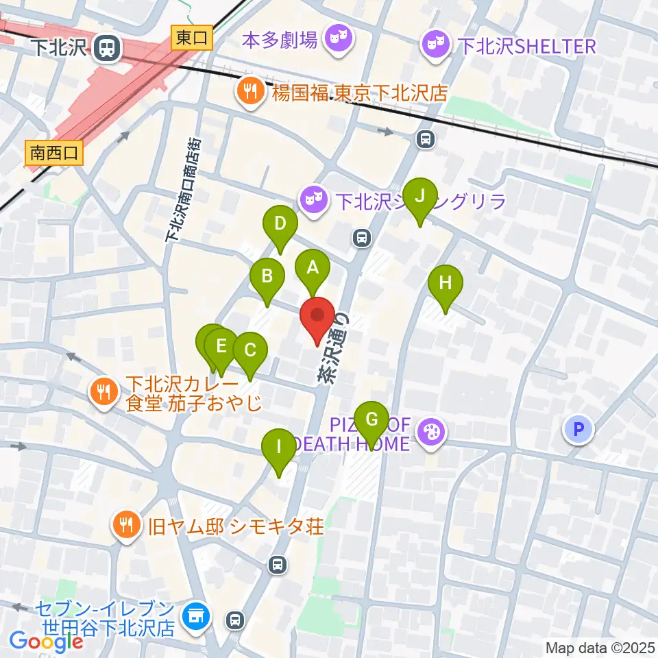 下北沢MOSAiC周辺の駐車場・コインパーキング一覧地図