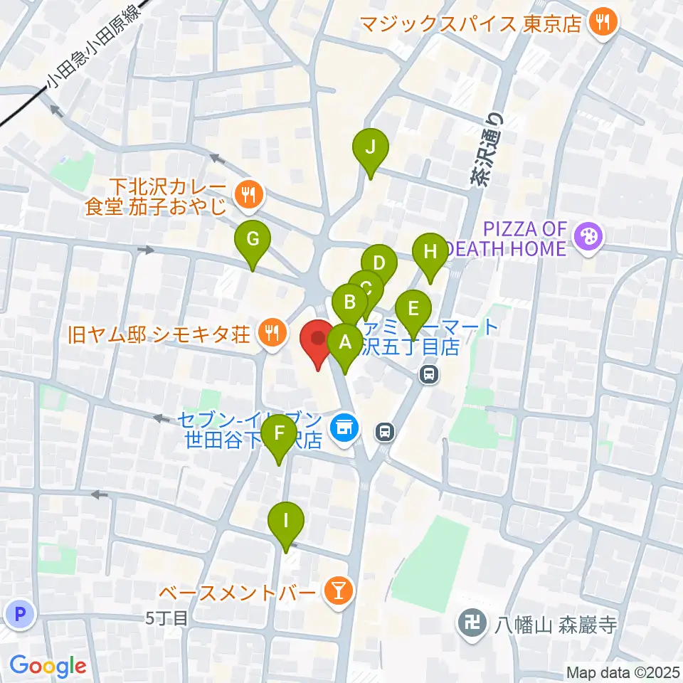 下北沢440周辺の駐車場・コインパーキング一覧地図