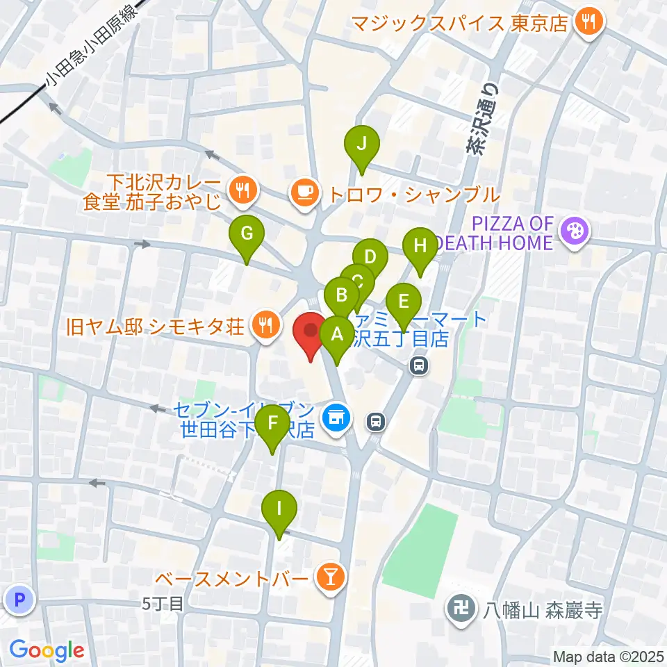 下北沢440周辺の駐車場・コインパーキング一覧地図