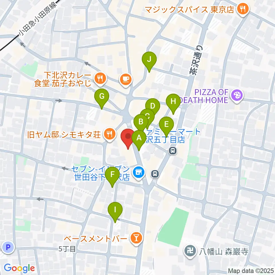 下北沢440周辺の駐車場・コインパーキング一覧地図